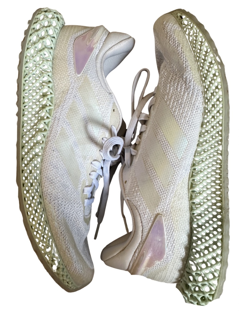 adidas Women’s Cream Knit 4D Iridescent Running Sneakers